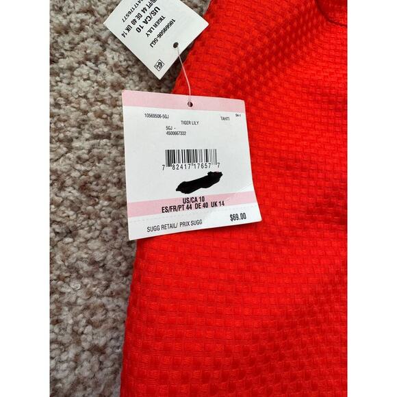 NWT - KASPER Skirt, size Women;s 10, Bright Red/Orange - Picture 7 of 11